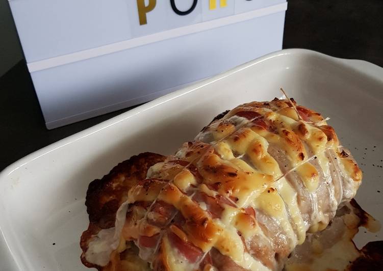 Recette: Rôti de porc bacon/fromage