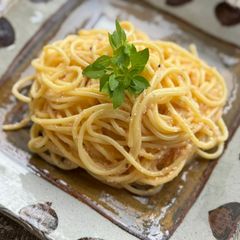 A picture of Morning Pasta 🤗 Japanese Mentaiko pasta.