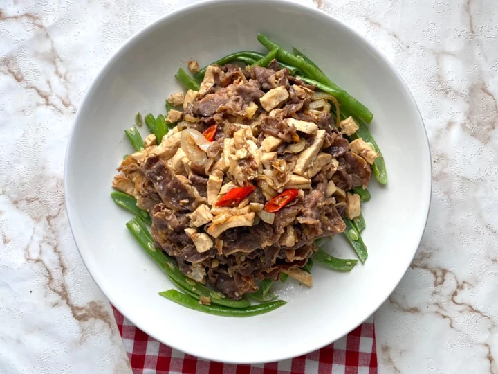 Langkah Mudah untuk Menyiapkan Resep Cah Buncis Tahu Daging yang Lezat Sekali Anti Ribet, Menggugah Selera
