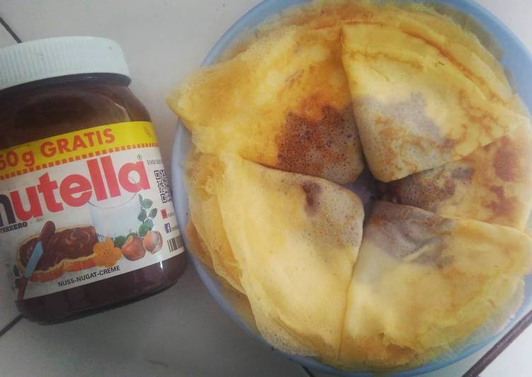 Resep Soft Crepes Nutella Anti Gagal