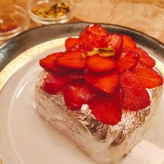 A picture of Layered Strawberry Sandesh.