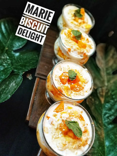 A picture of Marie biscuit delight.
