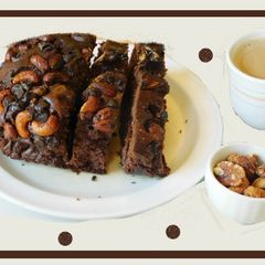 A picture of Honey baked chocolate cake.