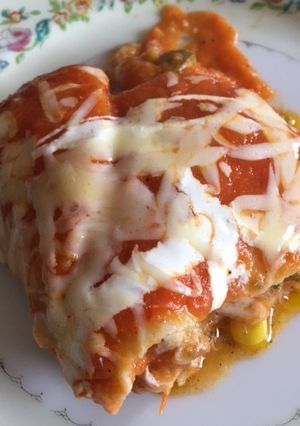 Una foto de Budín azteca de verduras