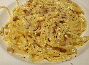 Foto resep Spaghetti Carbonara w/ Bacon
