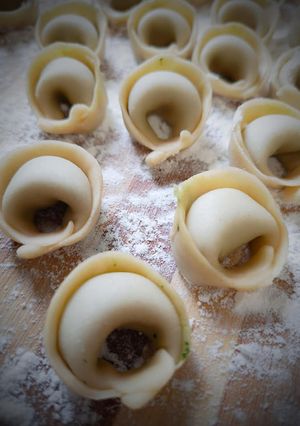 Una foto de Capelettini de verduras