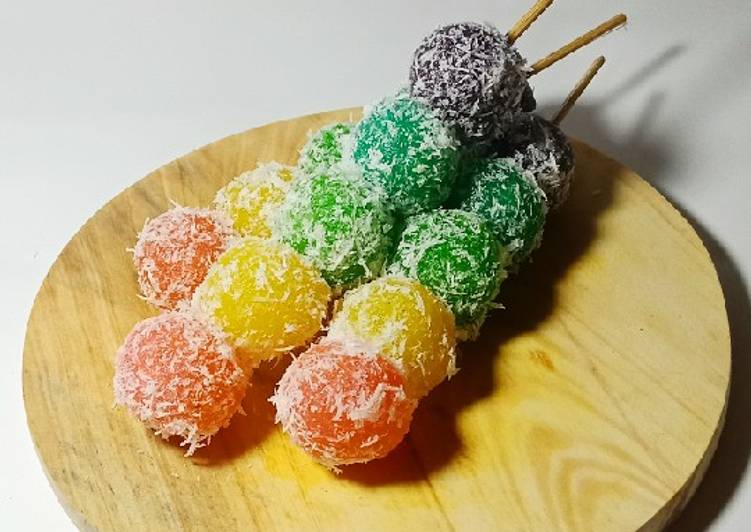 resep cara membuat 🌈Bola Singkong Pelangi🌈