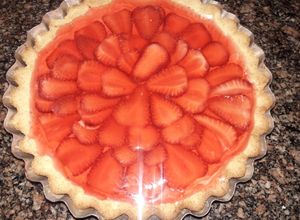Una foto de Tarta de frutillas o fresa🍓🍓