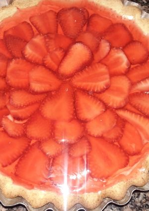 Una foto de Tarta de frutillas o fresa🍓🍓