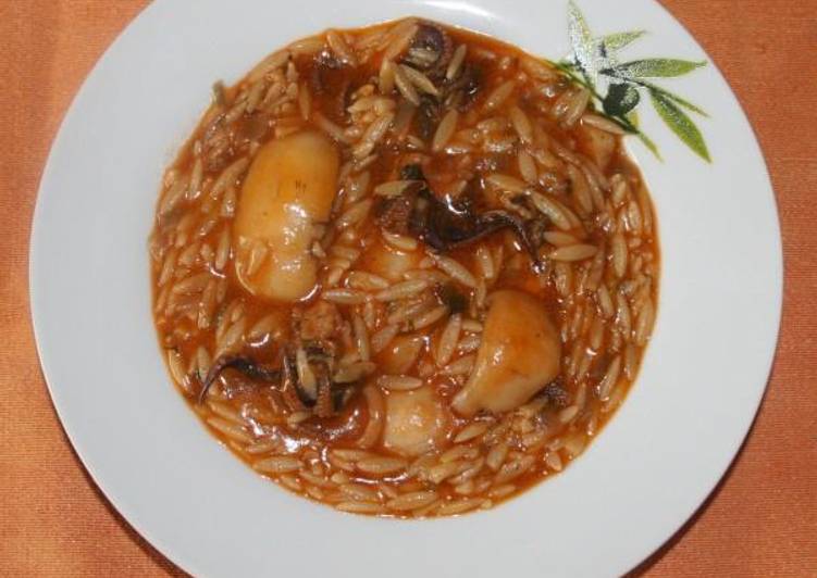 Simple Way to Make Homemade Cuttlefish giouvetsi