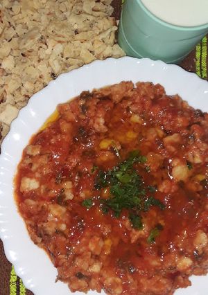 صورة لوصفة زفيطي بدون مهراس حااار 🌶 وبنين 👍