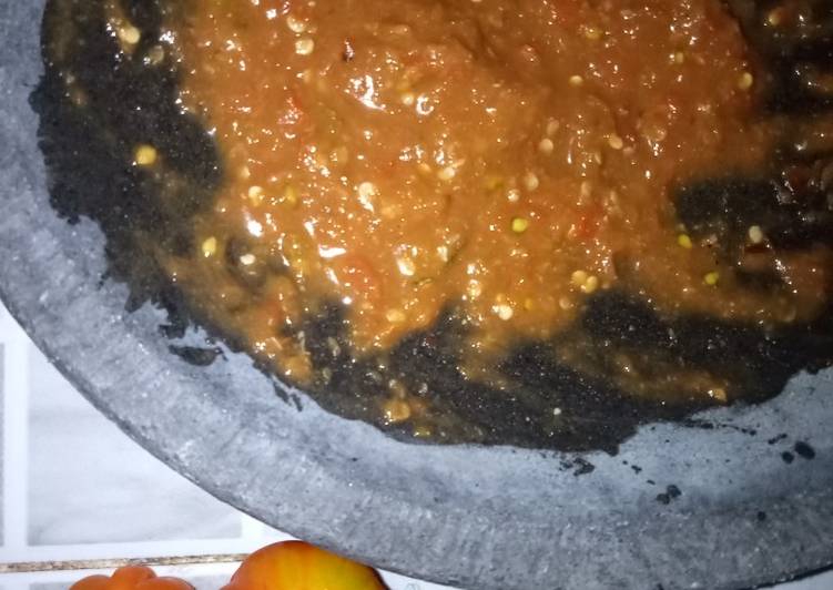 Resep Sambal tempong khas banyuwangi (daun jeruk)😵😭😪 yang Lezat