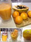 Licuado de papaya y naranja
