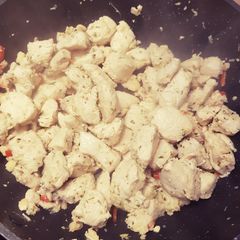 A picture of Cambodia: lemongrass and ginger chicken.