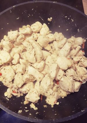 A picture of Cambodia: lemongrass and ginger chicken.