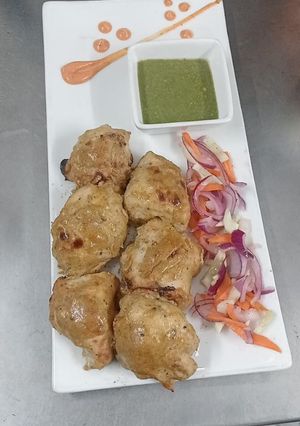 A picture of Chicken malai kabab.