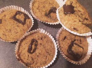 Une photo de Muffins coulant chocolat au pain rassis