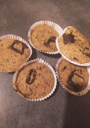 Une photo de Muffins coulant chocolat au pain rassis
