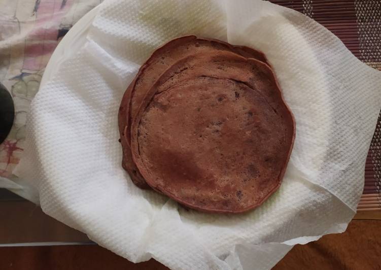 Steps to Prepare Super Quick Homemade Chocolate Pancakes