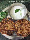 Crispy Rajgira/Amaranth Banana paratha with coconut chutney