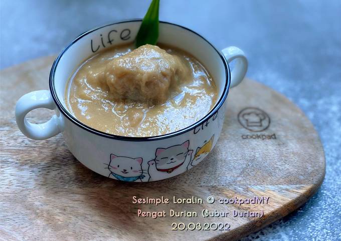 Durian simple bubur Bubur jagung