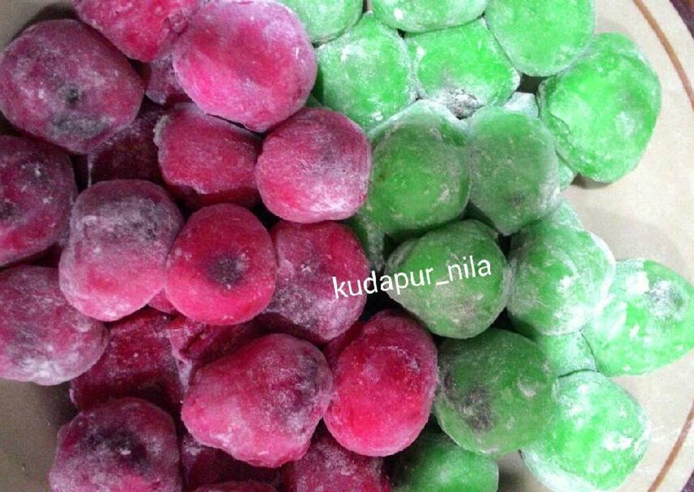 Resep mokil (mochi kecil isi coklat)