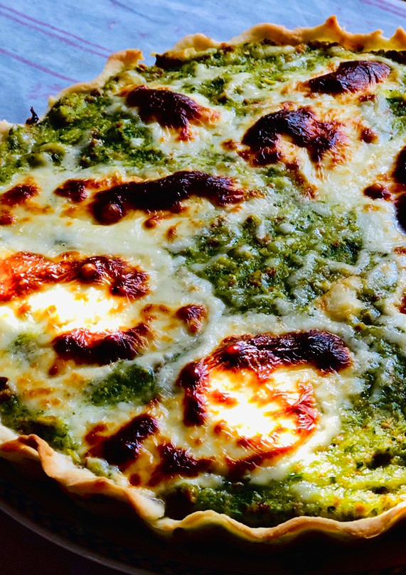 Una foto de Tarta de zapallitos (es tipo canastita con masa caserita)