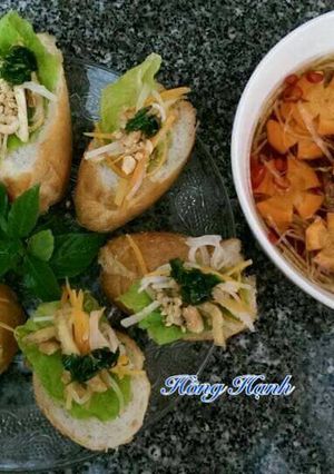 Hình của món Bánh Mì Hấp Chay.