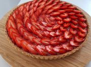 Une photo de tarte fraise