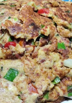 Foto resep Telor dadar kornet sapi