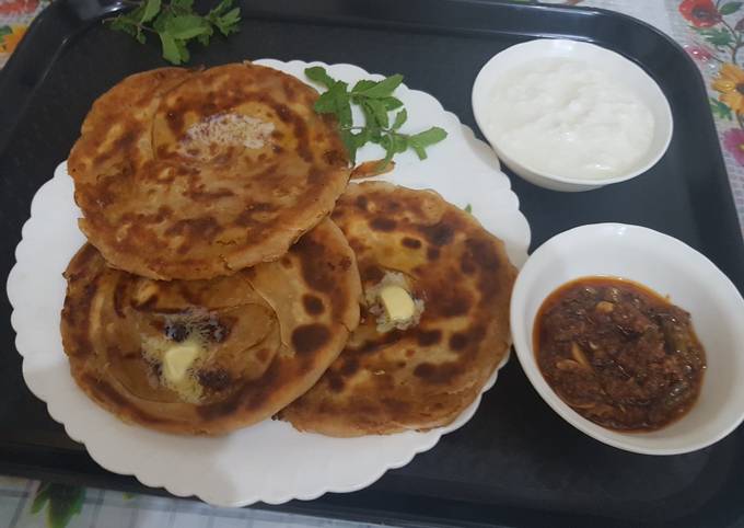 Afghani feteer paratha Recipe I Afghani Aloo Pyaz paratha Recipe I