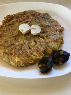 Una foto de Tortilla de boniato y cebolla