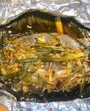 Cá nướng lá chuối quấn giấy bạc