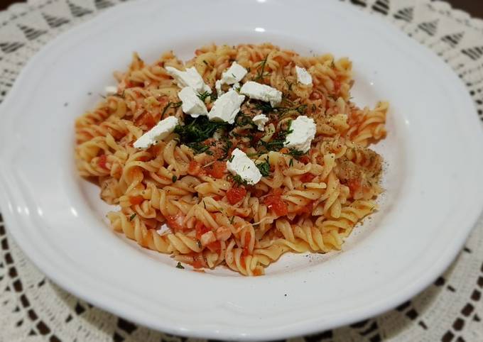 Recipe of Quick Romantic Times Cheese and Tomato pasta #mycookbook