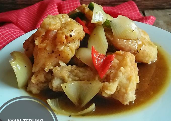 Resep Ayam Goreng Tepung Saus Lada Hitam oleh Nur Sabatiana - Cookpad