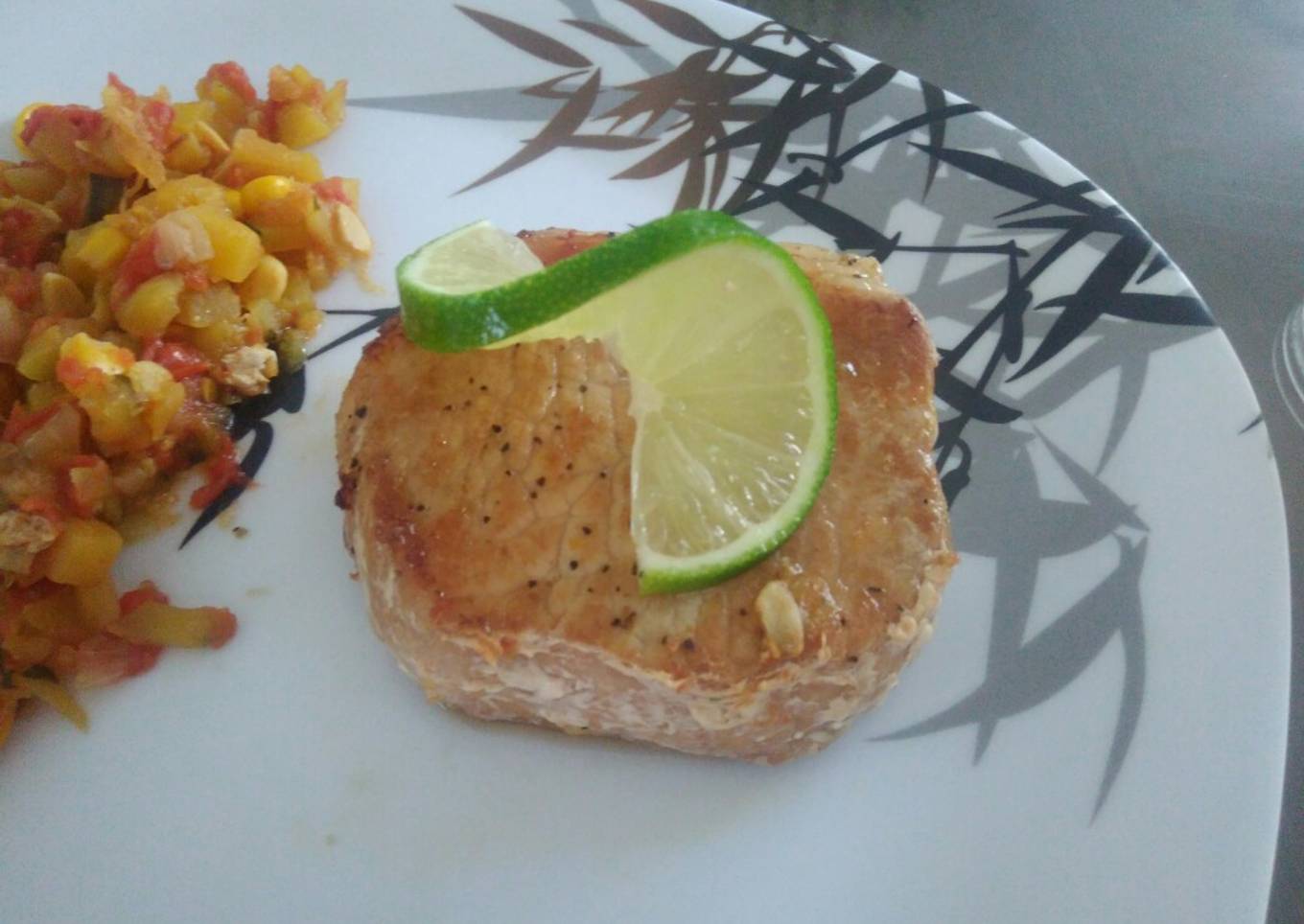 Lomo marinado con salsa de soya