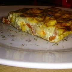 A picture of Tomato and Cheese Frittata .