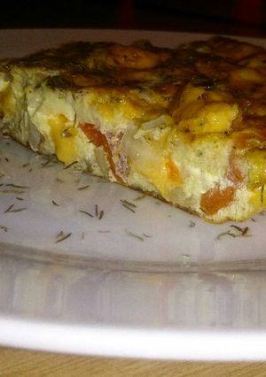 A picture of Tomato and Cheese Frittata .