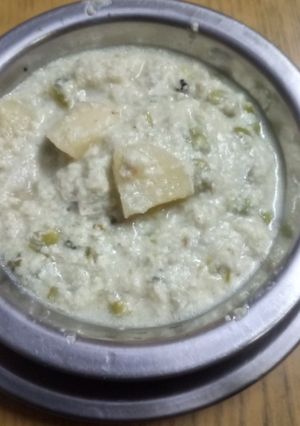 உருளைக்கிழங்கு பட்டாணி பால் கறி(peas potato curry recipe in tamil) செய்முறை முக்கிய புகைப்படம்