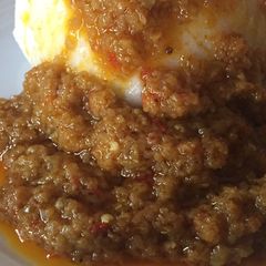 Garden egg sauce A picture of Garden egg sauce.