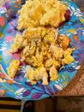 Open faced egg sandwiches