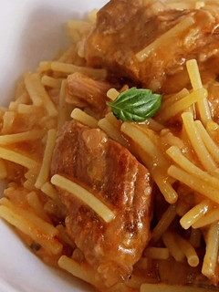 Una foto de Fideos a la cazuela con queso (sin gluten)