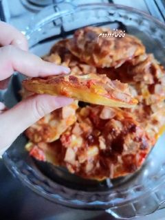 عکسی از دستور سیب زمینی پیتزایی