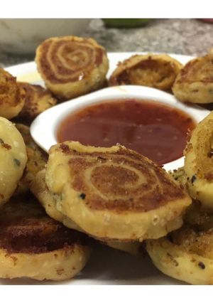 A picture of Potato pinwheels.
