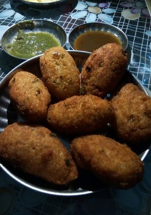 A picture of Poha cutlet.