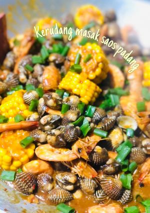 Foto resep Kerudang (Kerang Udang) masak saos padang