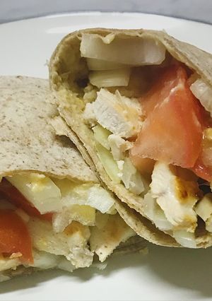 Foto resep Mediterranean Chicken Wraps (clean eat)