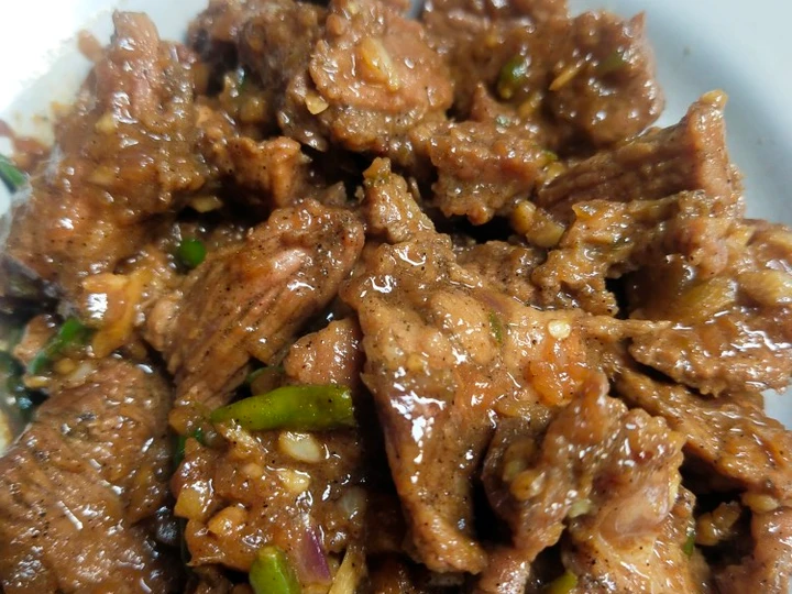 Langkah Mudah untuk Menyiapkan Resep Daging sapi lada hitam yang Lezat Sekali