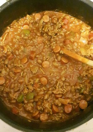 A picture of Meaty chilli.