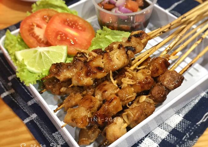 Resep Sate Ayam bumbu kecap - menu olahan ayam Anti Gagal